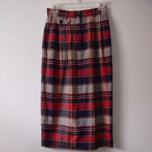 Vintage Talbot's Plaid Midi Skirt, Size 6